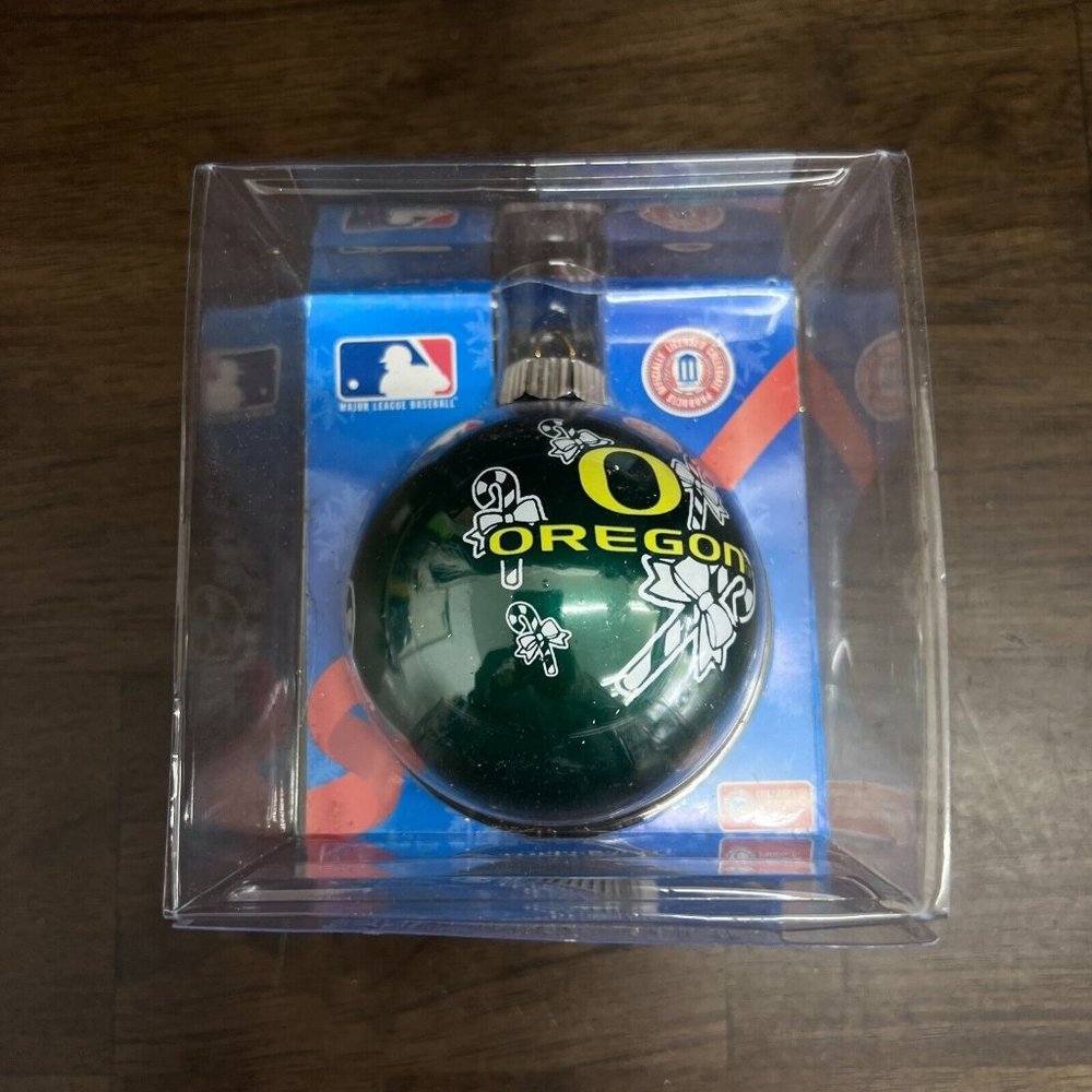 Oregon Green MLB Baseball Glass‎ Ball Christmas Ornament
